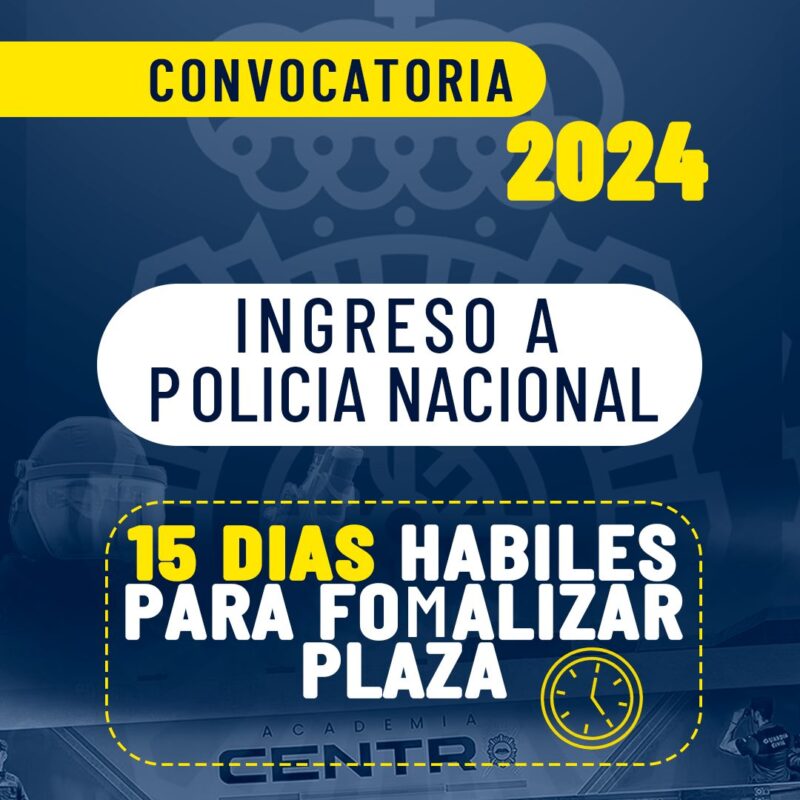 Convocatoria Oposición Policía Nacional 2024 (XLI): ¡Prepárate para Ingresar en la Escala Básica! - Formación para opositores de Policía Nacional y Guardia Civil | Academia Centro 1 Academia Centro en Alicante, formación para oposiciones de Policía Nacional y Guardia Civil, acceso físico y temario para preparación